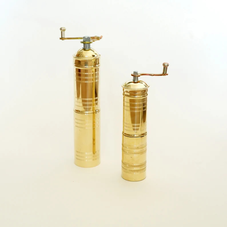 Read the full title
    Brass Pepper / Herb Grinder Unique Coffee Mill | Etsy (US)