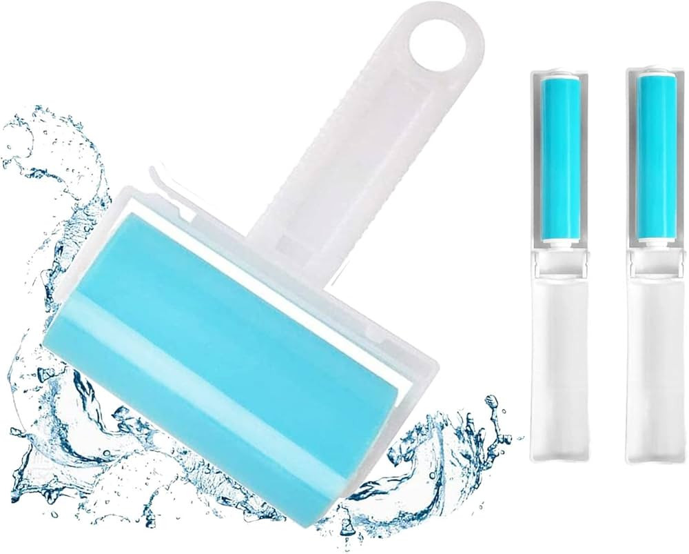 Sticky Lint Roller 3 Pack, Reusable Washable Lint Roller Pet Hair Remover Include Large and Small... | Amazon (US)