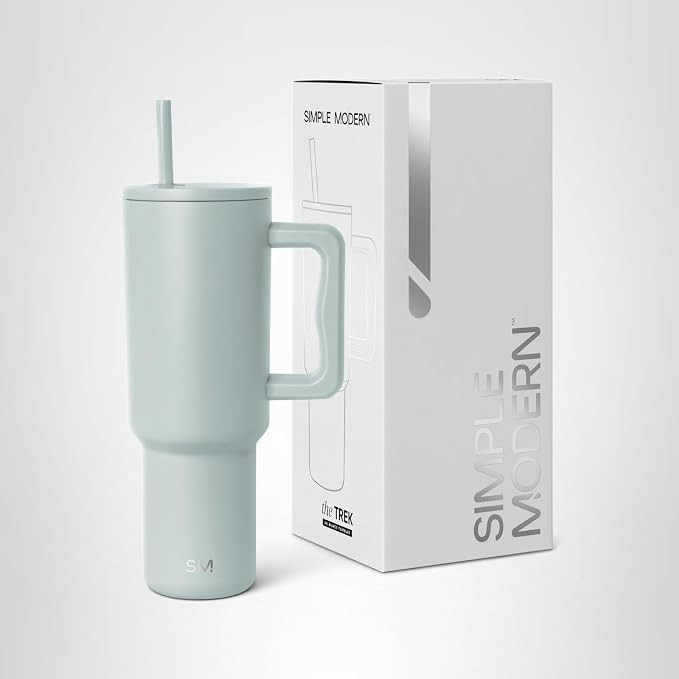 Simple Modern 40 oz Trek Tumbler with Handle and Straw Lid | Cup Holder Friendly Insulated Stainl... | Amazon (US)