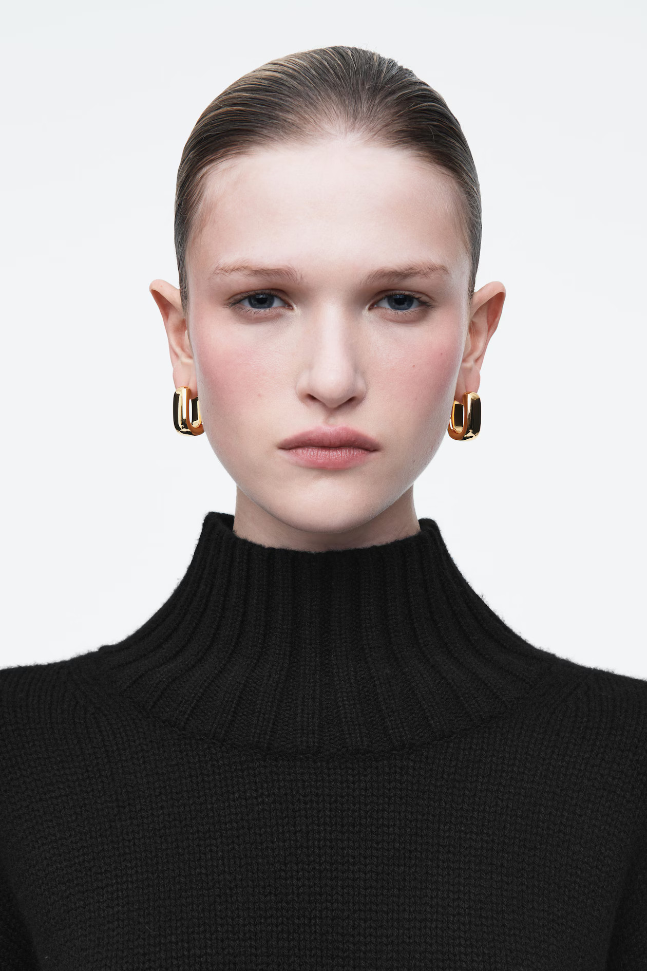 CHUNKY SQUARED HOOP EARRINGS - GOLD | COS (EU)