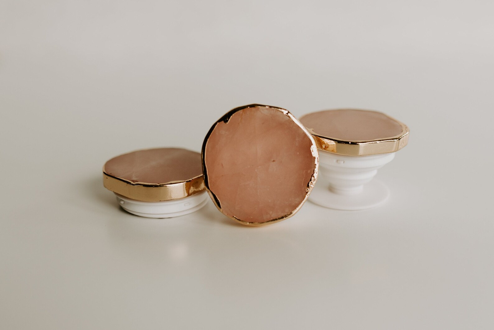 Large Rose Quartz phone grip | Phone stand | Stone phone grip | Healing Stone | Phone accessory | Etsy (US)