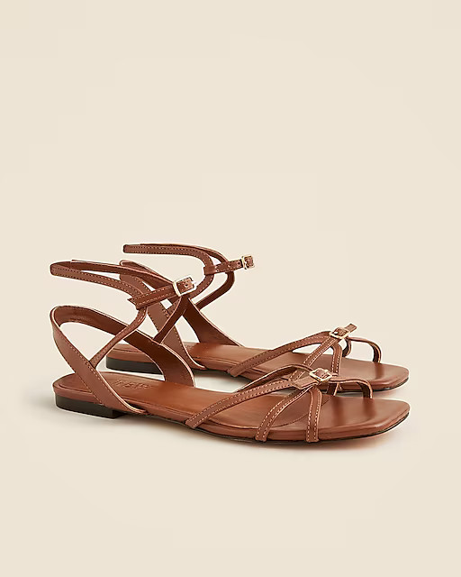 New Capri buckle sandals in leather | J. Crew US
