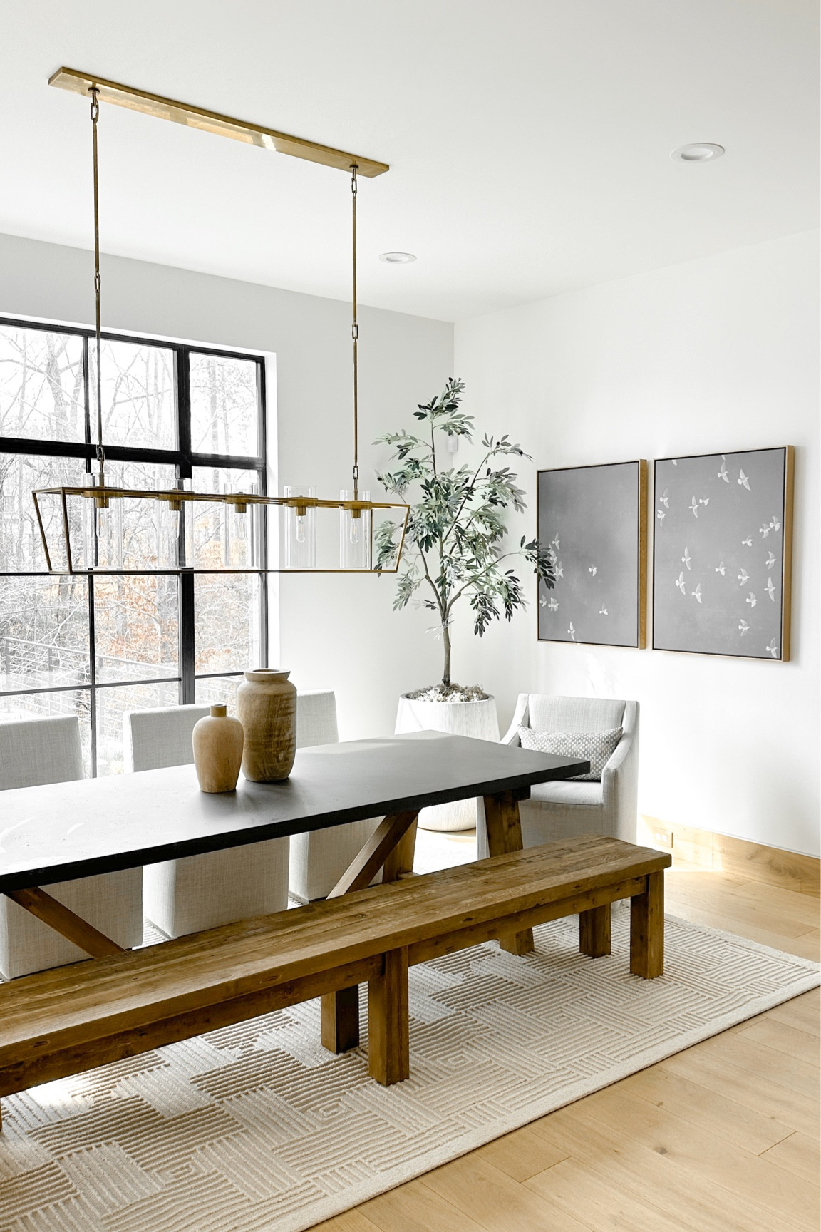 Sharing furniture and design details from our eat-in kitchen area, including the beautiful prints that we (finally) hung up. The table and bench are both from RH and can’t be linked on here, unfortunately.  

#LTKhome