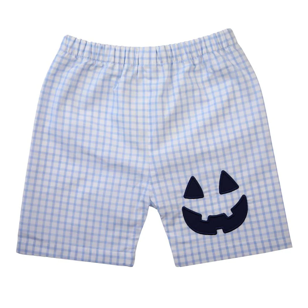 Blue Boo-Tastic Jack-O-Lantern Shorts | The Bella Bean