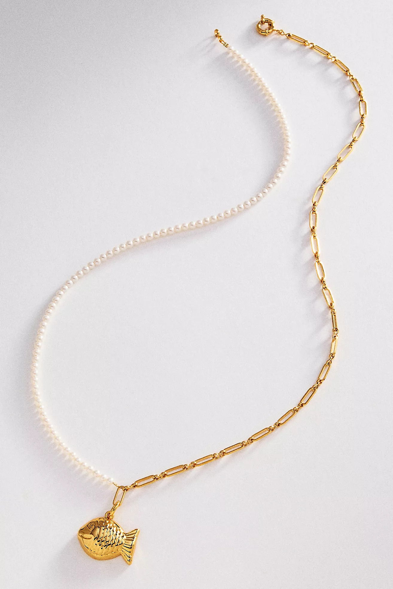 Timeless Pearly Fish Pendant Pearl Necklace | Anthropologie (US)