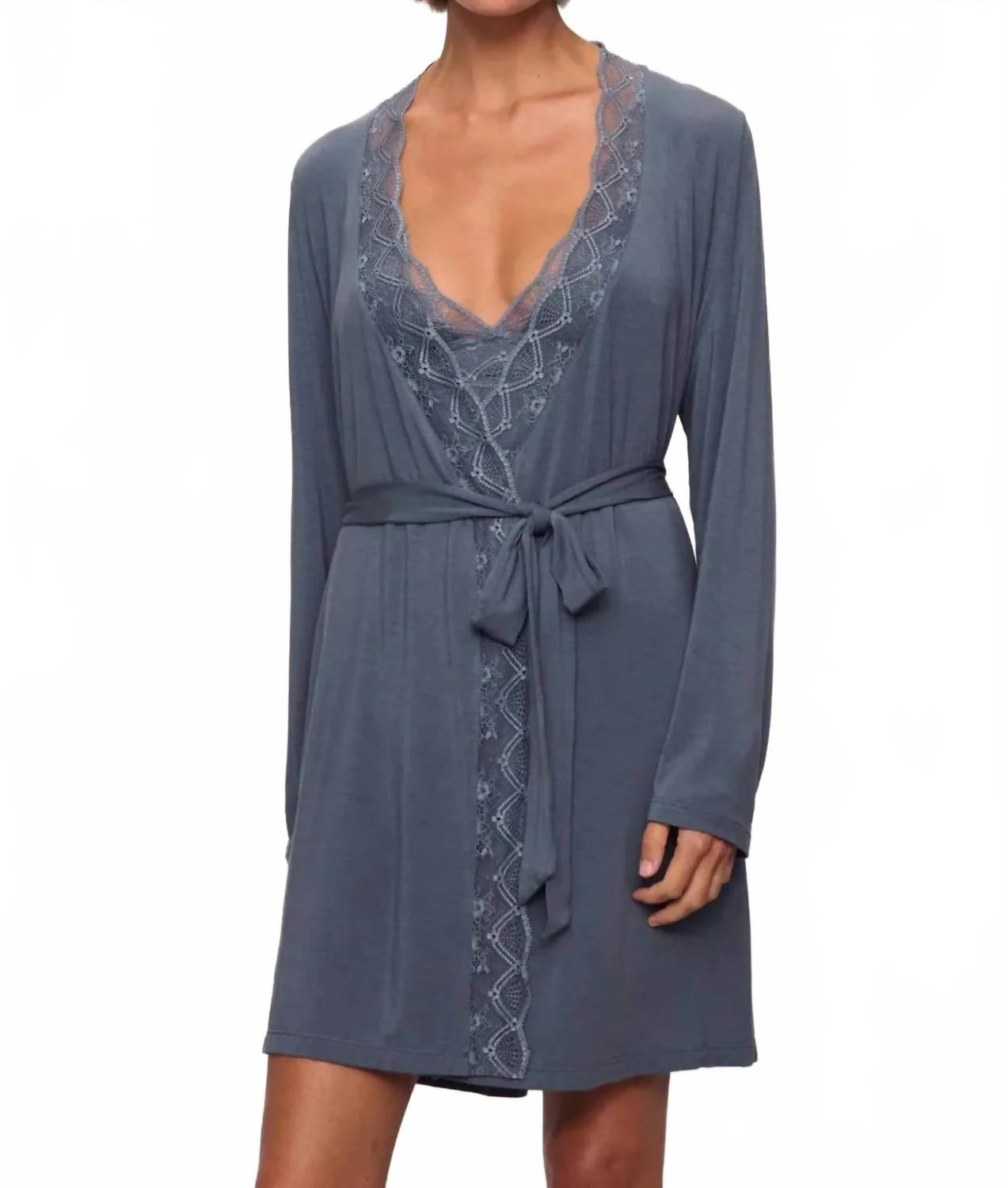 Women's Georgina Robe In Peppercorn | Shop Simon
