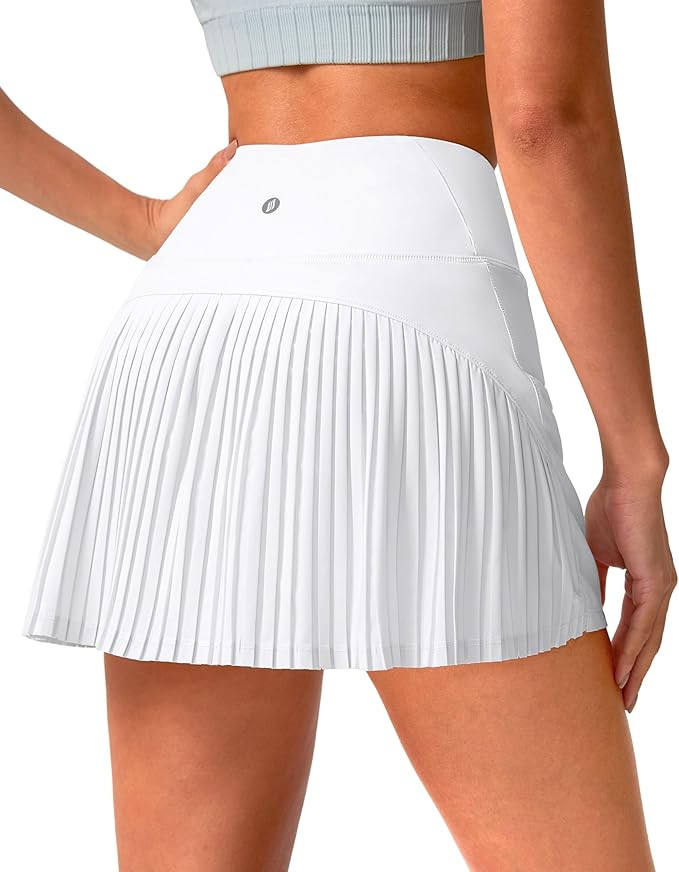 SANTINY 14" Tennis Skirt Skorts for Woman Pleated High Waited Skirts with Built-in Shorts Athleti... | Amazon (US)