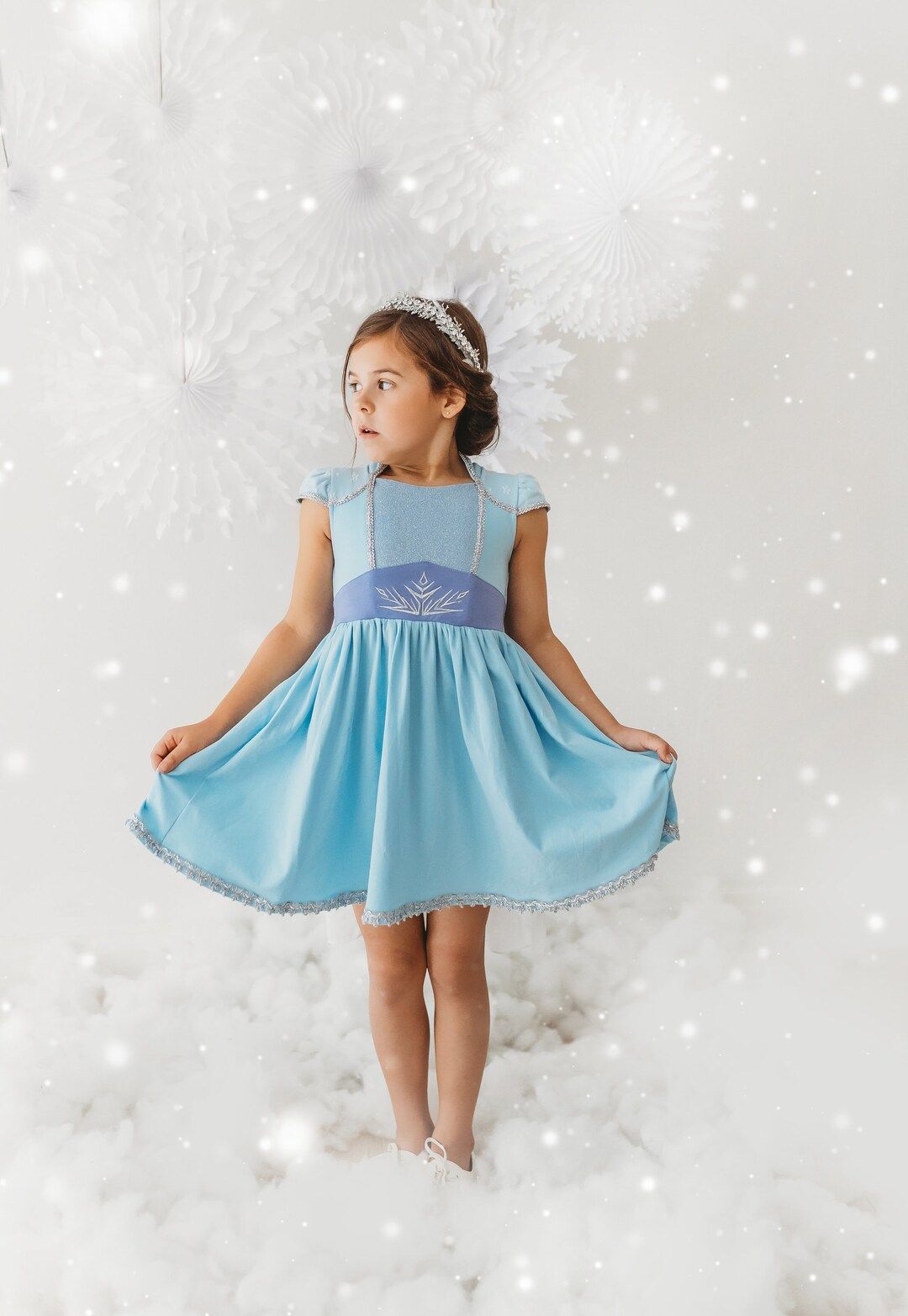Elsa Twirl Dress,Frozen Princess Dress,Halloween Costume,Cotton Twirl,Disney Princess Dress,toddl... | Etsy (US)