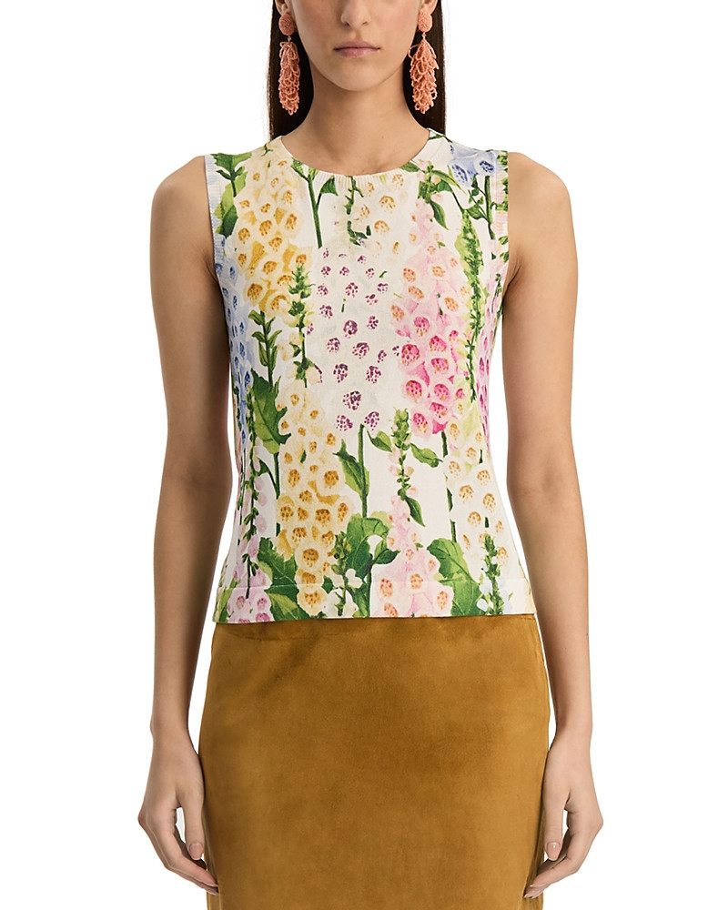Oscar de la Renta Printed Foxgloves Knit Tank | Bloomingdale's (US)