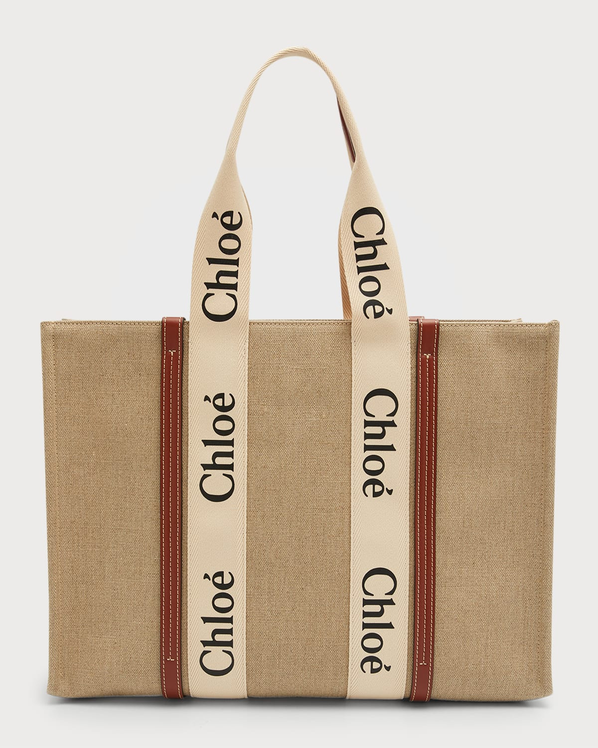 Woody Large Tote Bag in Linen | Neiman Marcus