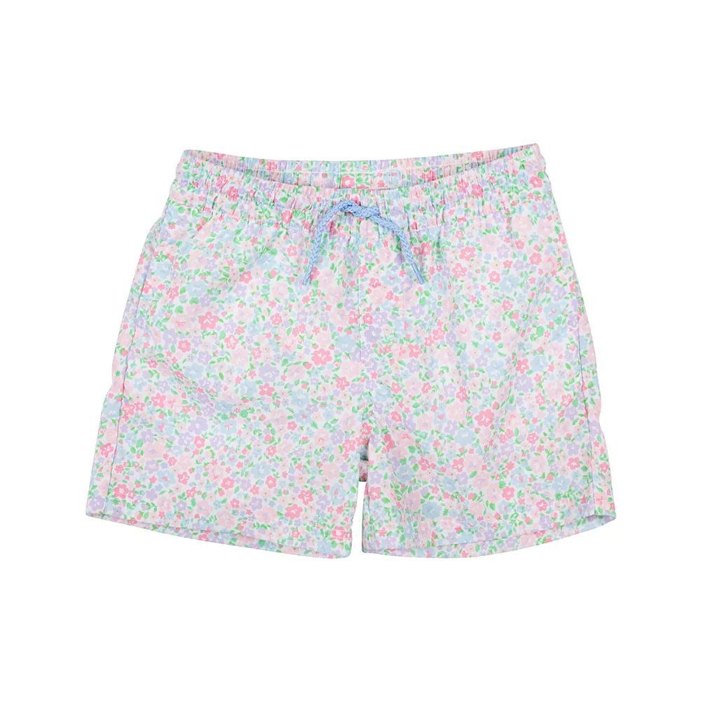 Tortola Swim Trunks - Mountain Brook Mini Floral with Beale Street Blue | The Beaufort Bonnet Company