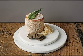 Creative Co-Op Large Round Marble Charcuterie or Cutting Board, White | Amazon (US)