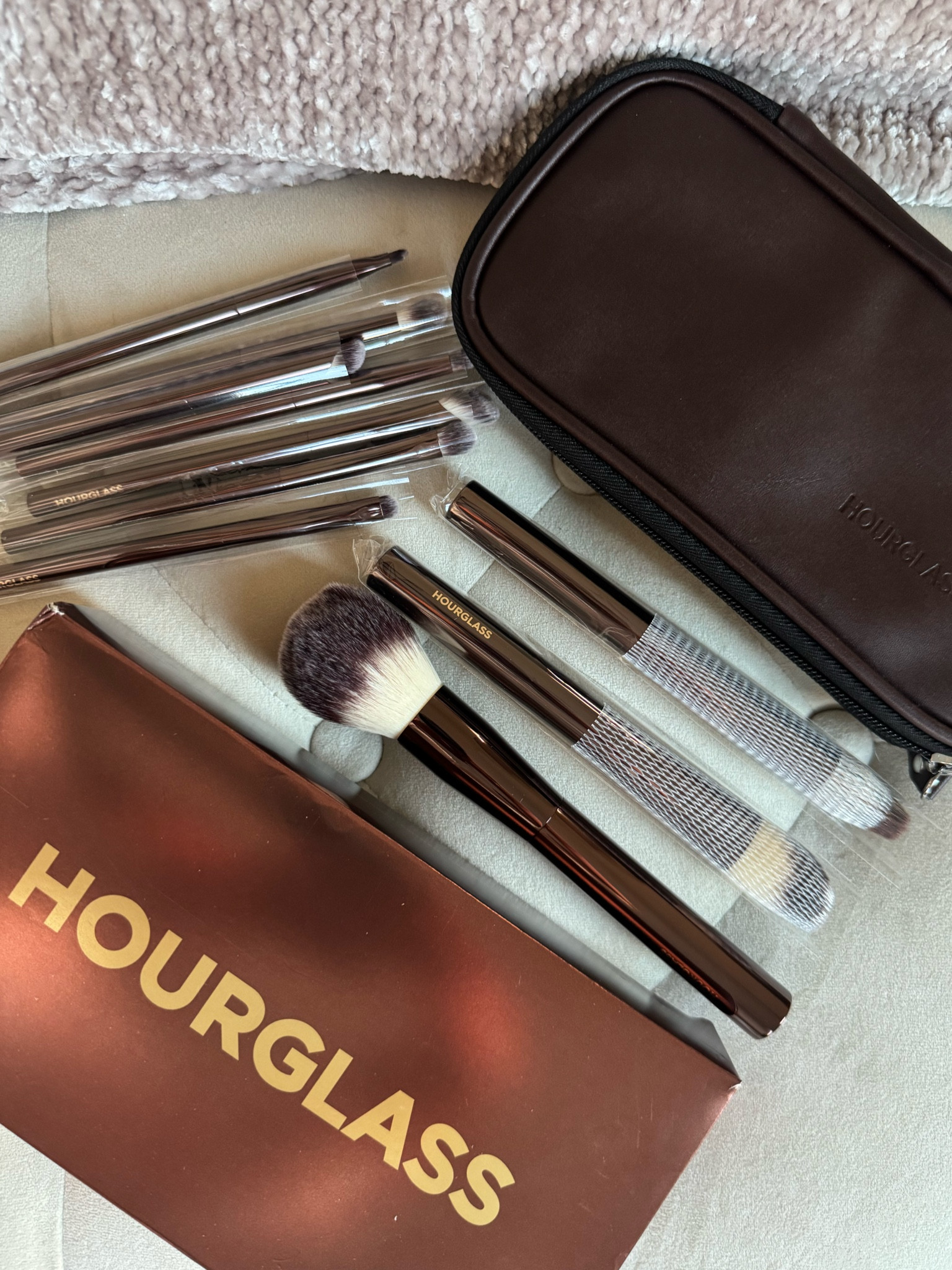 hourglass makeup brushes from shein, the quality is so good!
