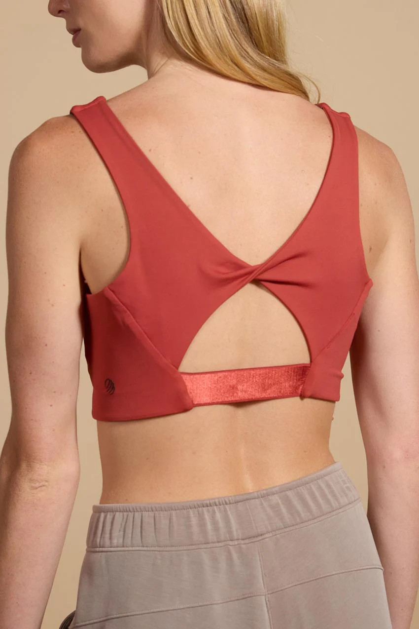 Vital Recycled Nylon V-Neck Medium Support Sports Bra | MPG Sport