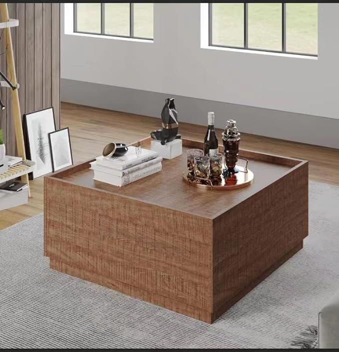 Panana Manhattan Gate Engineered Wood Coffee Table (Oak with Drawers) | Amazon (US)