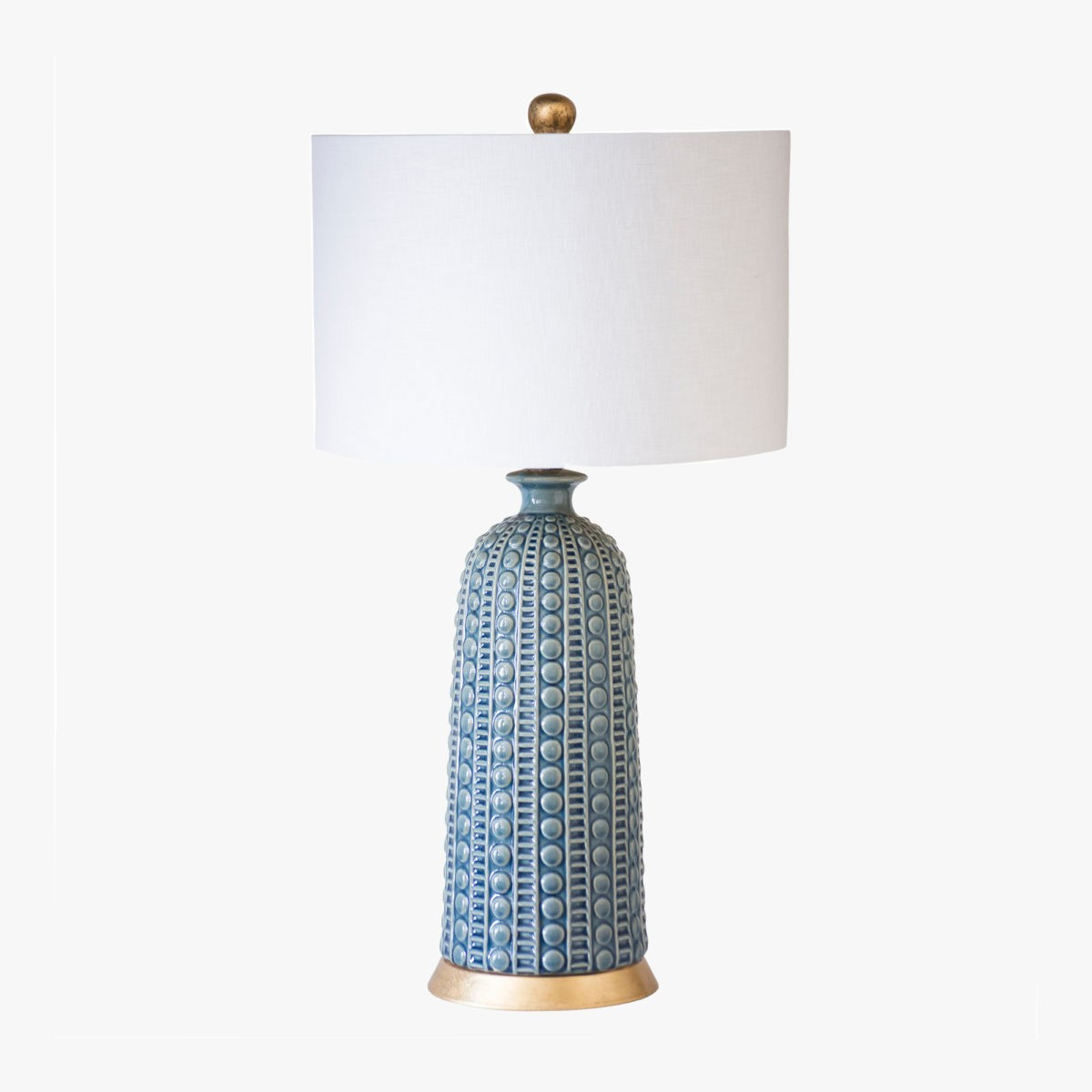 Blue Ceramic Table Lamp - Dear Keaton | Dear Keaton