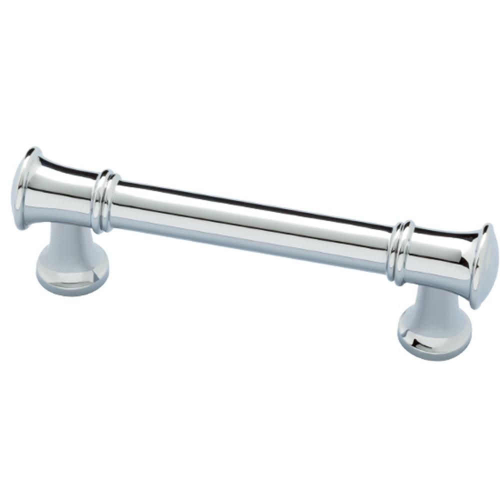 Delta Silverton 3 in. (76mm) Center-to-Center Polished Chrome Drawer Pull (2-Pack) | The Home Depot