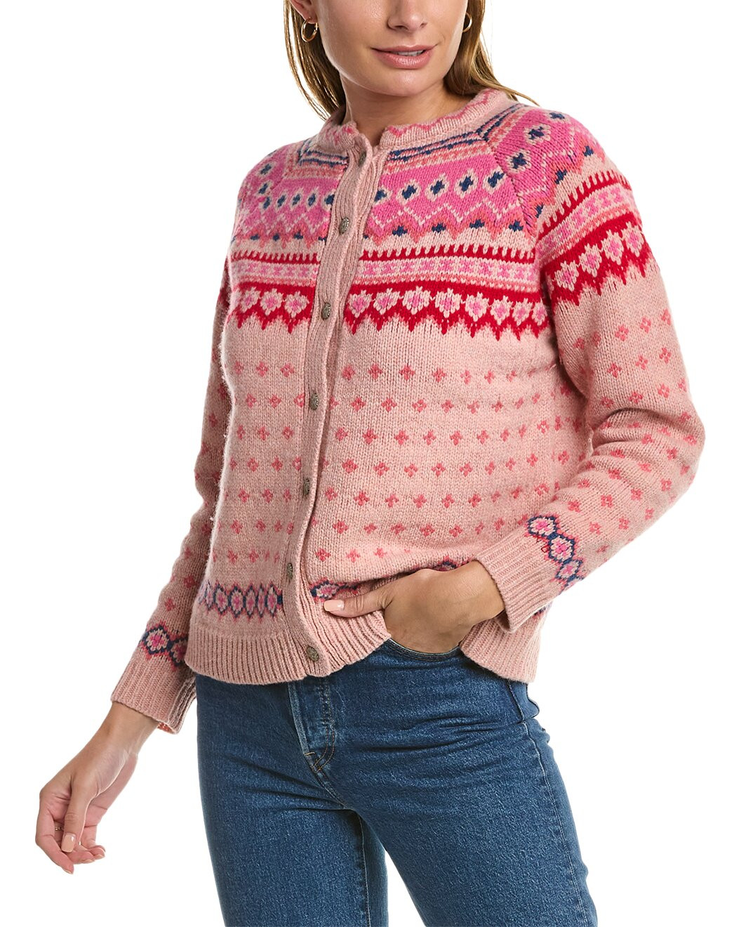 Fairisle Wool Cardigan | Rue La La