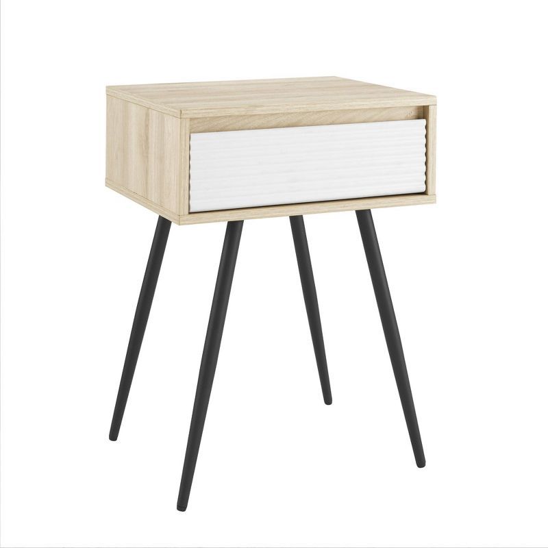 Mid-Century Modern Fluted Drawer Side Table - Saracina Home | Target