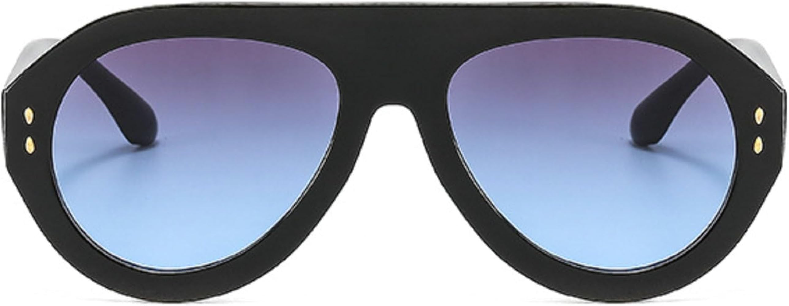 Popular Fashion Pilot Sunglasses Women Shades UV400 Retro Rivets Decoration Gradient Trending Men... | Amazon (US)