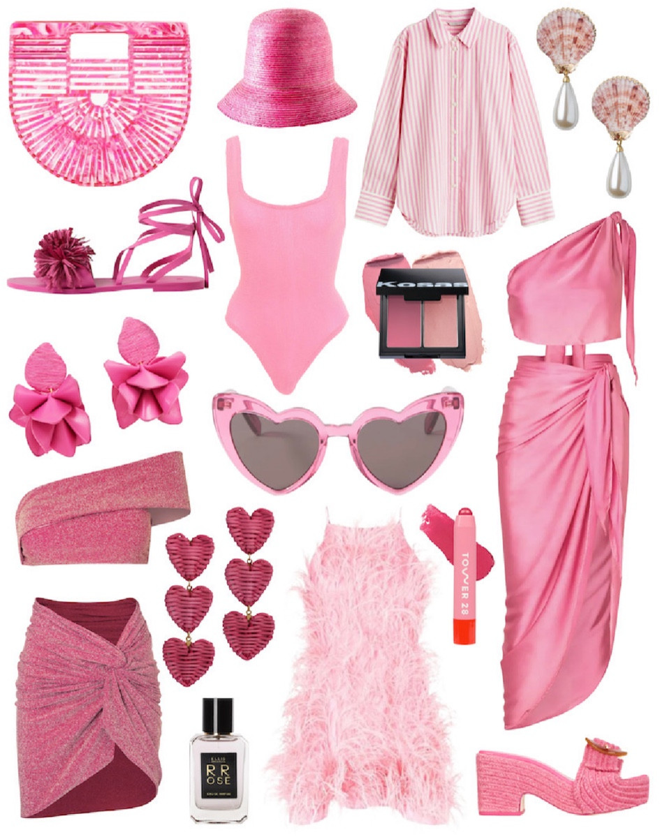 PINK + WHITE:
Island inspired colors and textures keep you elegant from beachside to sunset dinners.