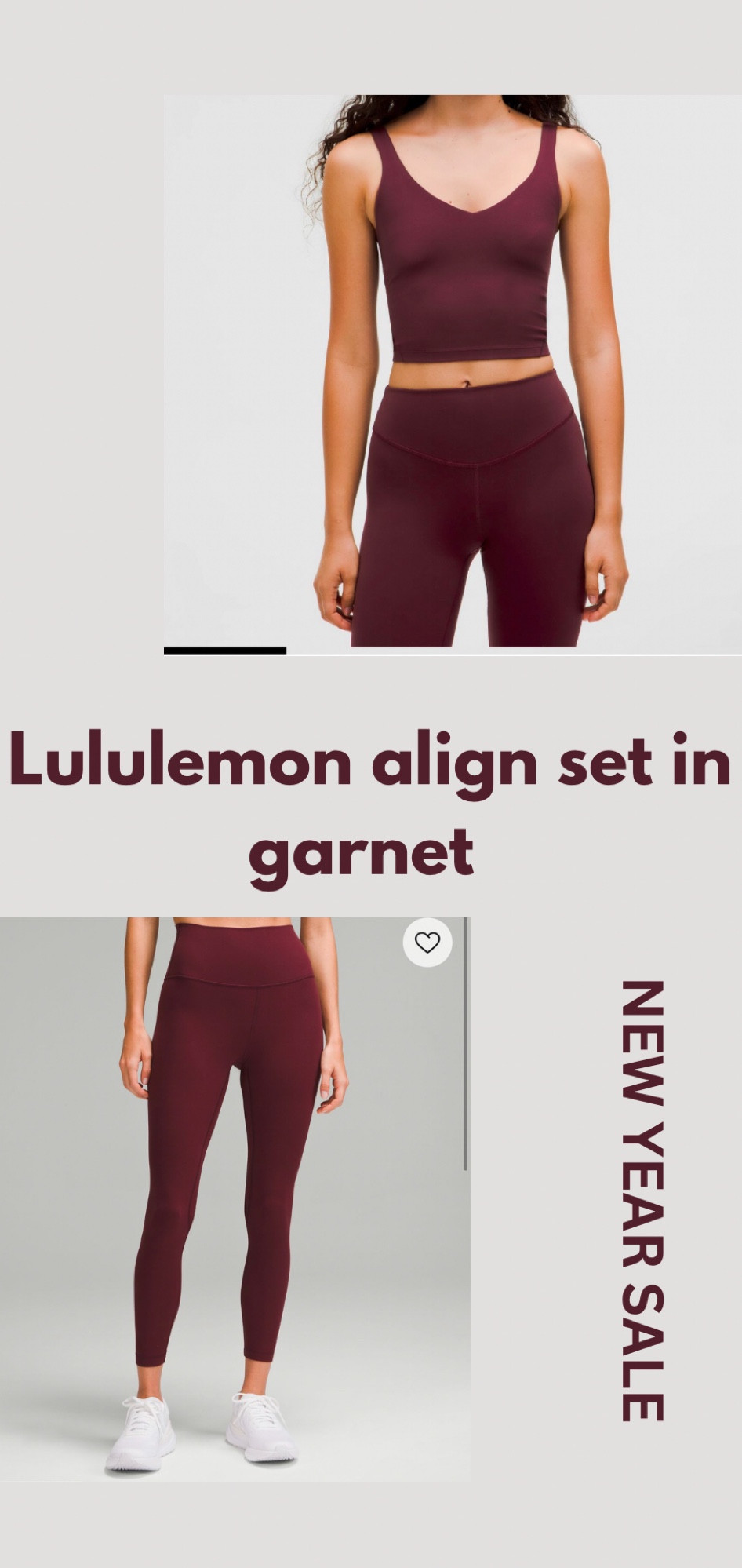 Lululemon end of year sale in Garnet

#LTKFindsUnder50 #LTKSaleAlert #LTKFitness