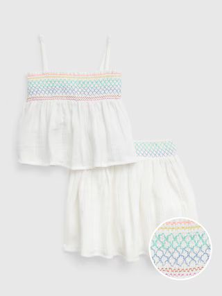 Toddler Crinkle Gauze Smocked Outfit Set | Gap (US)