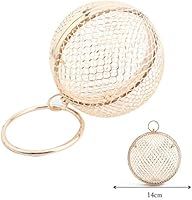 Women Round Ball Clutch Handbag Hollow Out Cage Metal Evening Bag Wedding Party Purse | Amazon (US)