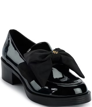 KARL LAGERFELD PARIS Camilla Patent Leather Bow Loafers | Dillard's | Dillard's