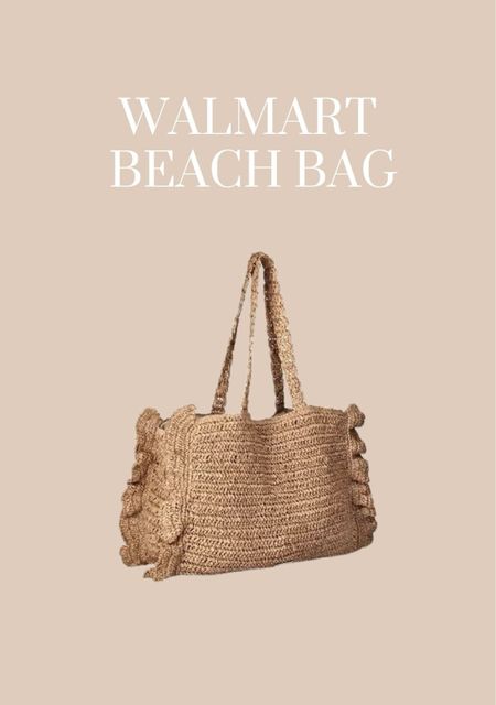 Cute ruffled beach tote bag from Walmart. @walmart

#LTKswim #LTKfindsunder50 #LTKtravel