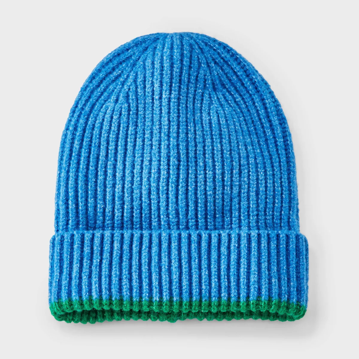 Toddler Boys' Colorblock Knit Beanie Hat - Cat & Jack™ Blue/Green 2T-5T | Target