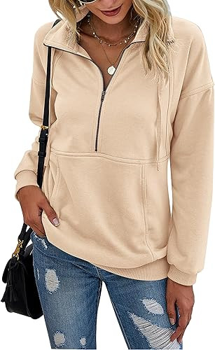 PRETTYGARDEN Women Long Sleeve Casual Button V Neck Hoodies Oversized Sweatshirt Hooded Tops with... | Amazon (US)
