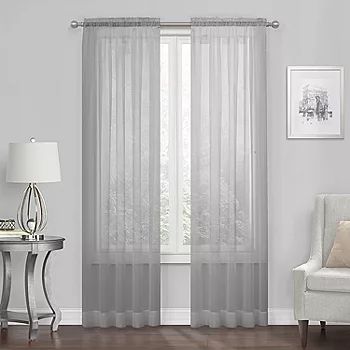 Regal Home Solid Voile Sheer Rod Pocket Curtain Panel | JCPenney