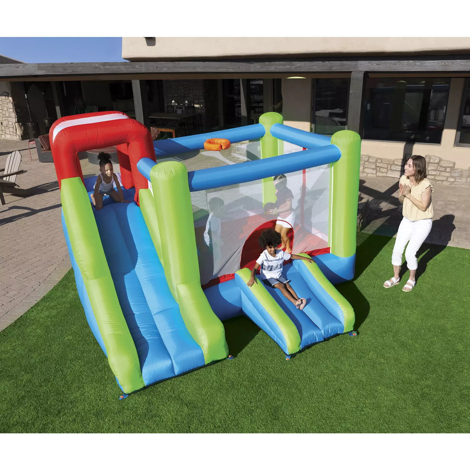 Bestway Wonder Hoops Kids Inflatable Mega Bounce Park | Sam's Club