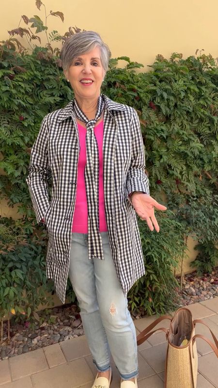 How cute is this Talbots navy gingham jacket (medium petite)/pink cashmere sweater (s)/vintage jeans (29). I tied the belt of the jacket as a men’s tie! Fun!
#jeanslooksforspring
#cashmeresweater
#springjackets

#LTKsalealert #LTKstyletip #LTKSeasonal