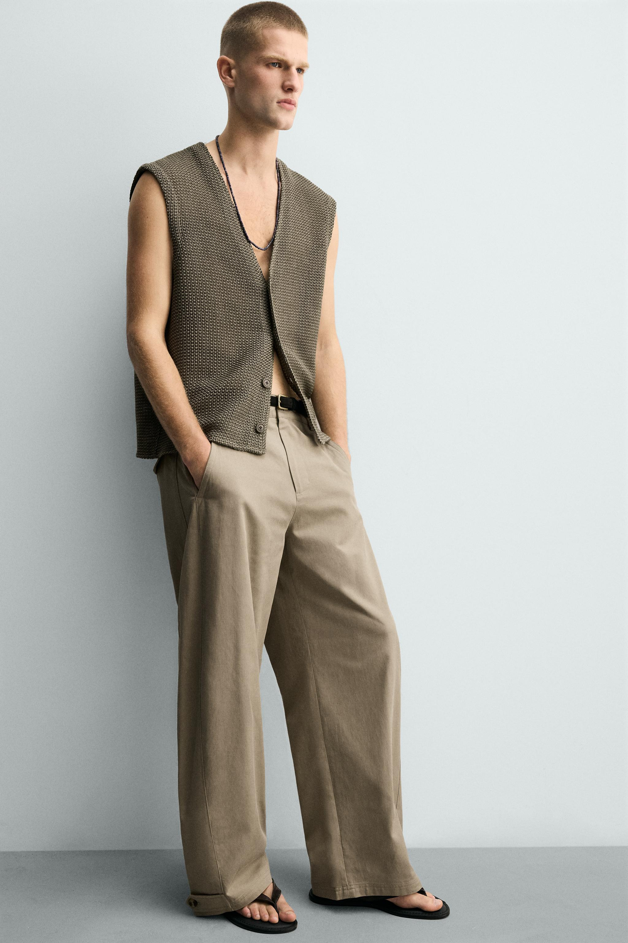RELAXED FIT PANTS WITH ADJUSTABLE HEM | Zara US