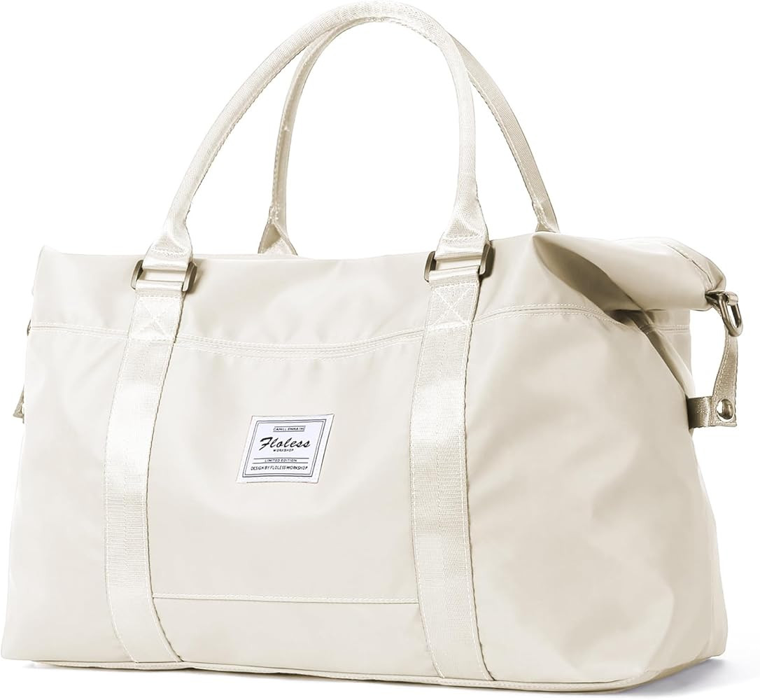 Travel Duffel Bag for Women, Overnight Weekender Bag with Wet Pocket & Trolley Sleeve, Carry On T... | Amazon (US)