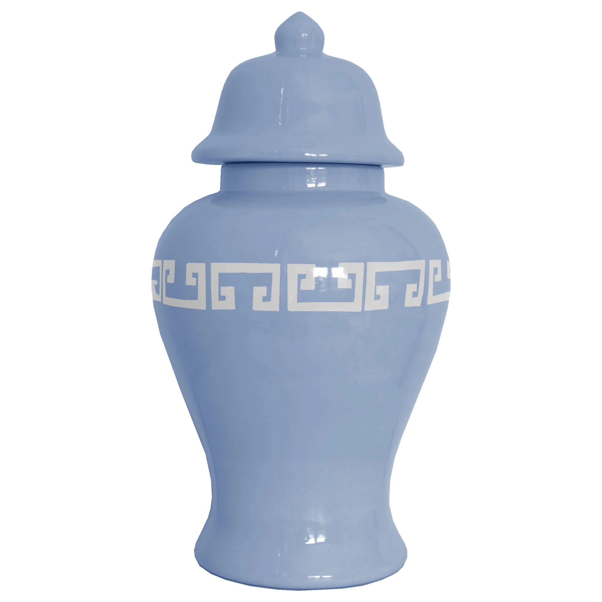 French Blue Greek Key Ginger Jars | Lo Home by Lauren Haskell Designs