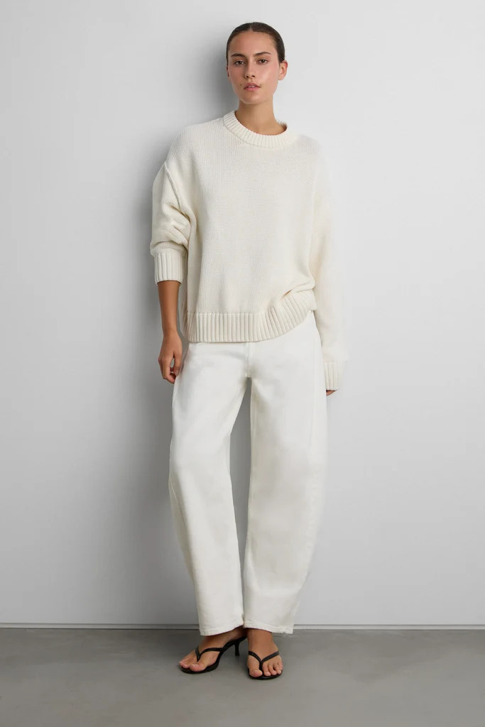 100% COTTON CREWNECK SWEATER | OAK + FORT