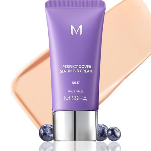 MISSHA M PERFECT COVER SERUM BB CREAM No.17 Fair- Fair with Cool Undertone, BB Cream by Cardi B Pick, Skin Tint, Tinted Moisturizer, Skin Care Foundation Makeup, Korean Makeup,1.18 Fl oz | Amazon (US)