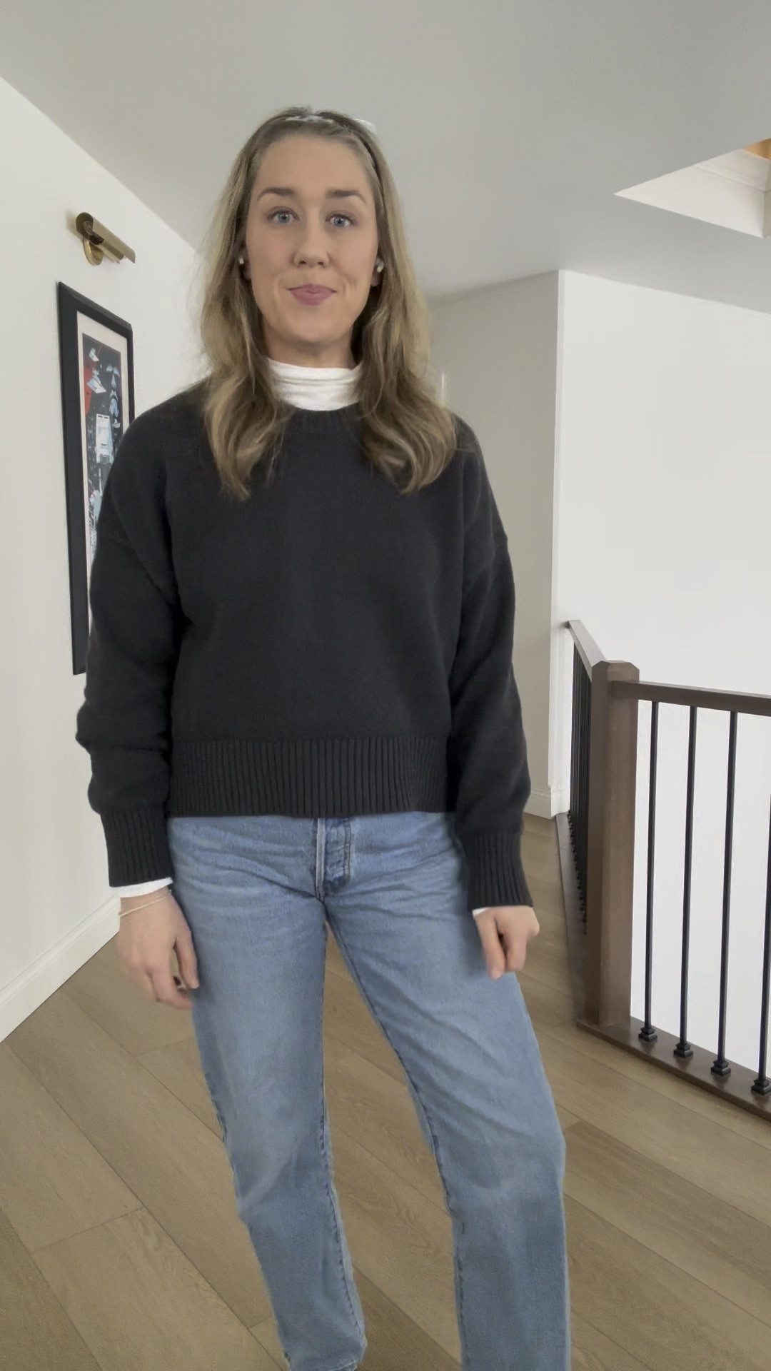 My OOTD is perfectly comfy and classic. Everything is true to size. 

 #LTKootd #LTKMidsize #LTKFindsUnder50