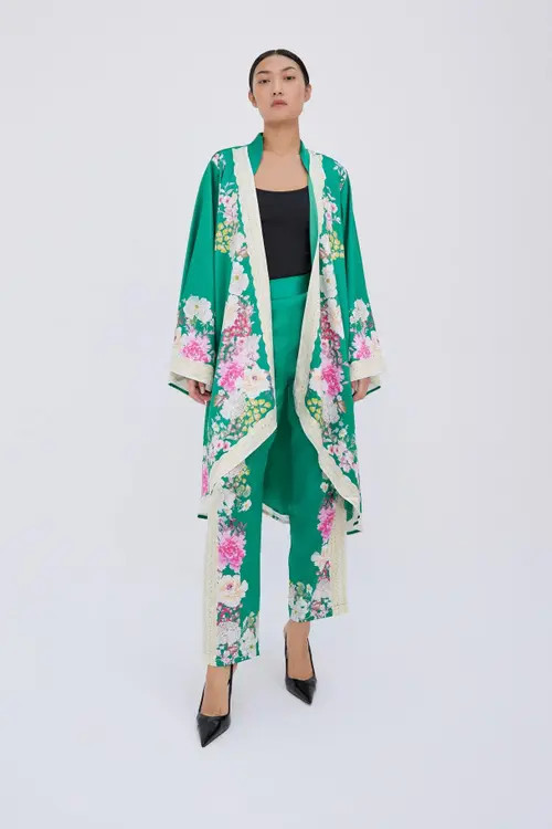 RAISHMA Amora Green Kimono at Nordstrom, Size 12 Uk | Nordstrom