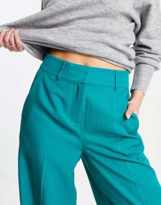 Y.A.S oversized tailored blazer in teal - part of a set | ASOS (Global)