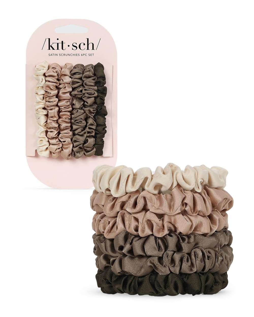 Kitsch Satin Scrunchies for Women - No Crease Hair Ties for Girls | Scrunchies For All Hair Types... | Amazon (US)