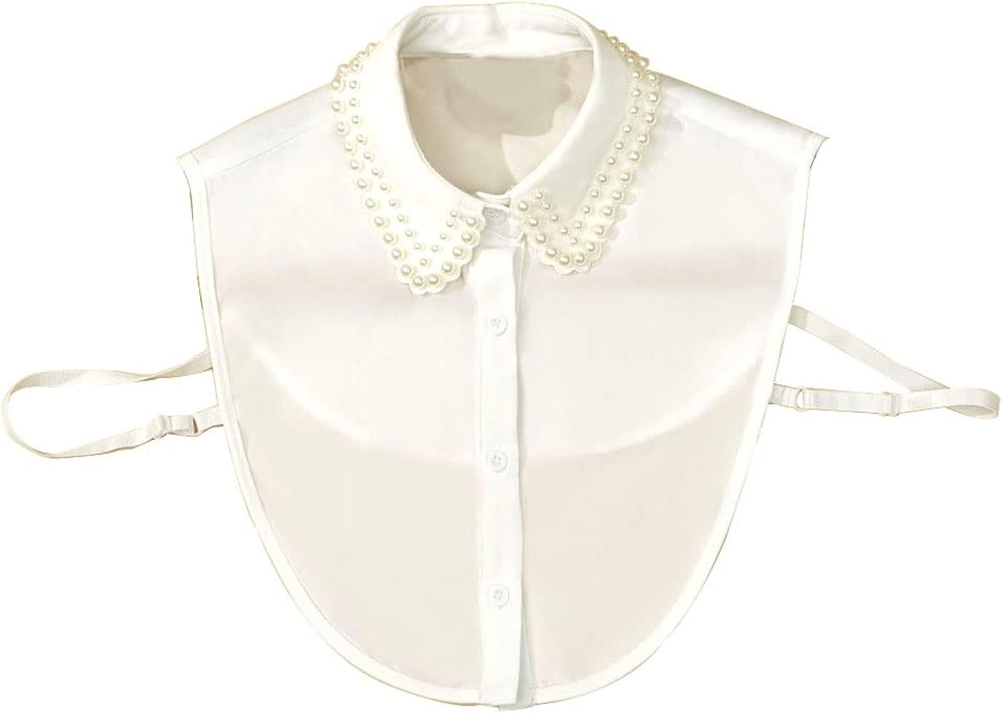 Statement Necklace for Women Girls Simulated Pearl Beaded Bib Detachable False Collar Choker Neck... | Amazon (US)