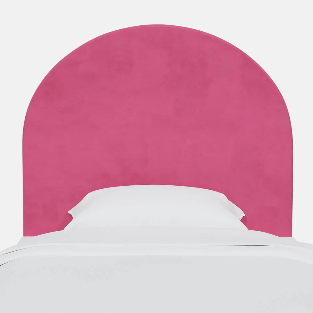 Amelia Upholstered Charging Rounded Headboard | Dorm Essentials - Hot Pink / Twin/Twin XL - Dormi... | Dormify