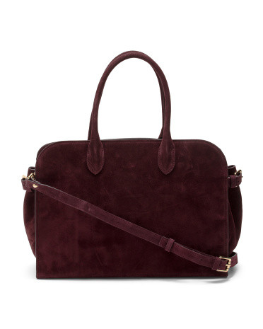 Made In Italy Suede Annalou Satchel | TJ Maxx