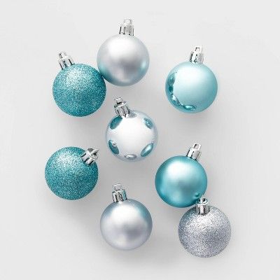 24ct Christmas Ornament Set Blue and Silver - Wondershop™ | Target