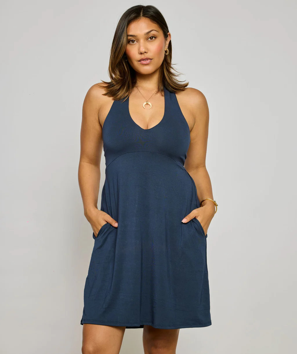 Harper Halter Mini Dress with Built-In Bra | Shebird