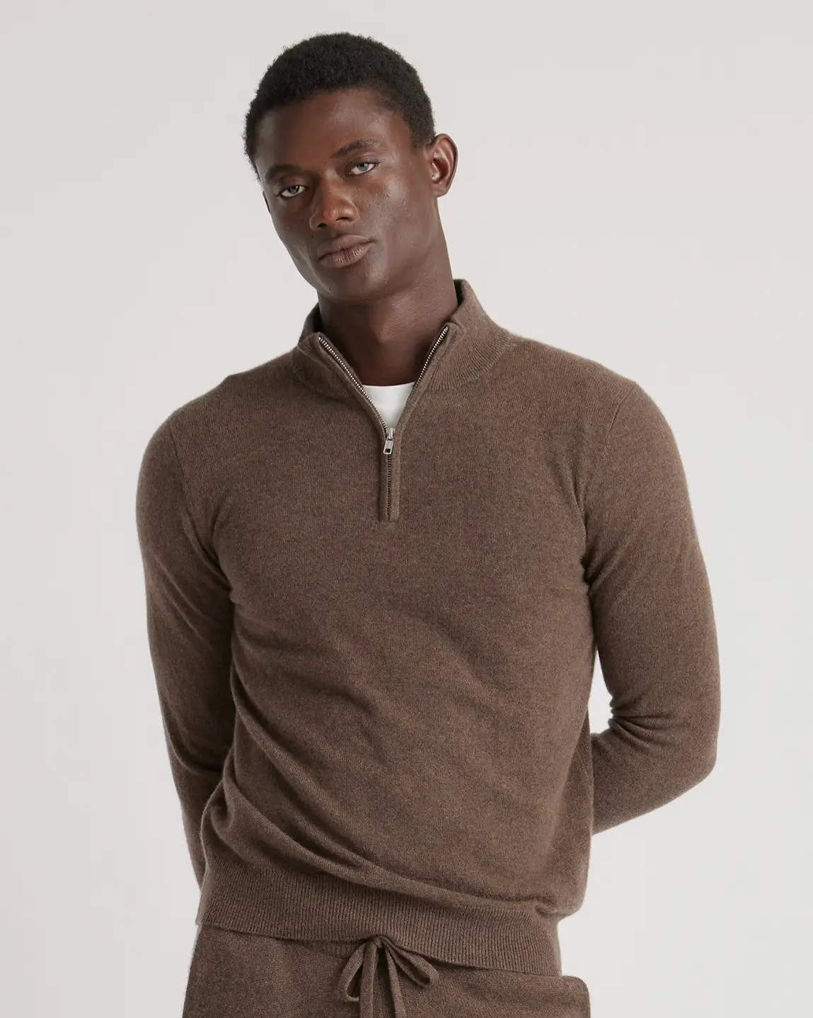 Mongolian Cashmere Quarter Zip Sweater | Quince
